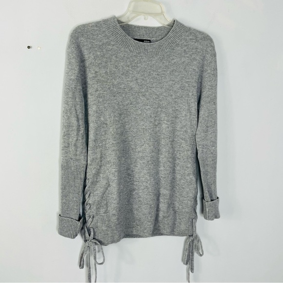 Aqua Sweaters - Aqua Cashmere Size Small Side Tie Grey Crewneck Sweater GYSB